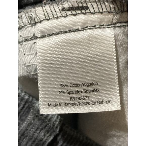 ST JOHN'S BAY Women Gray Corduroy BOOT CUT Pants Cotton Stretch Straight Size 10 - Picture 3 of 7